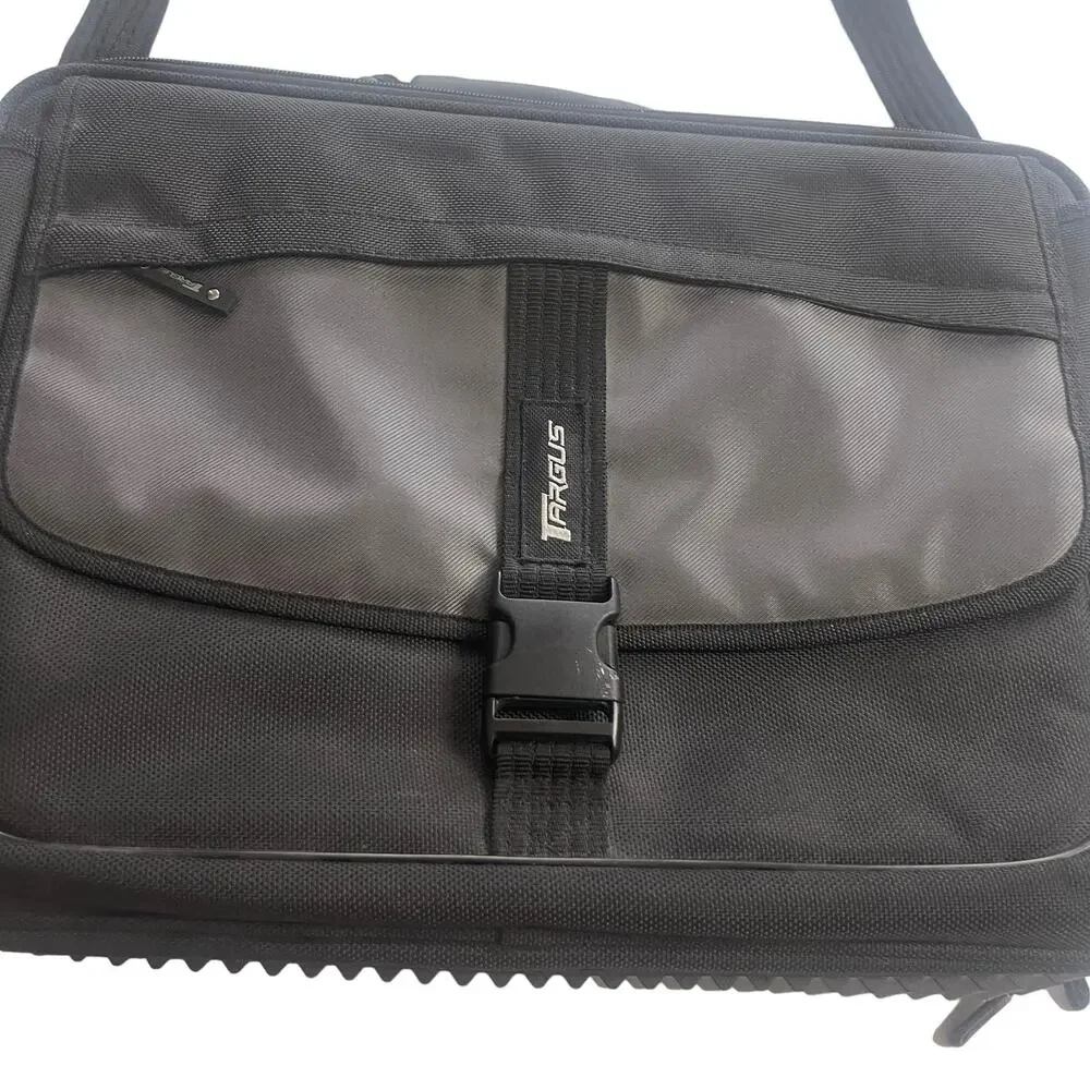 Targus Black Laptop‎ Work Office Black Grey Strap Laptop Shoulder Bag